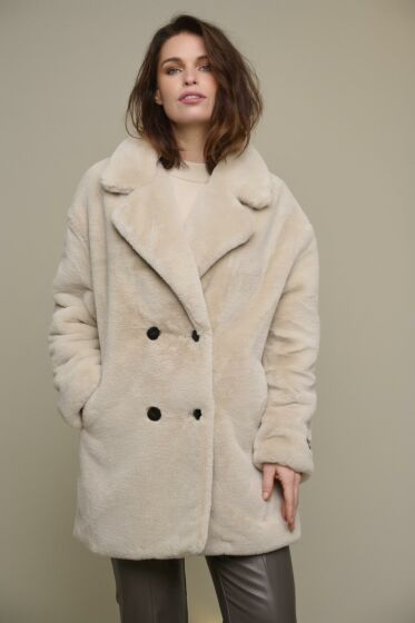 Rino & Pelle Double Breasted Coat Stone