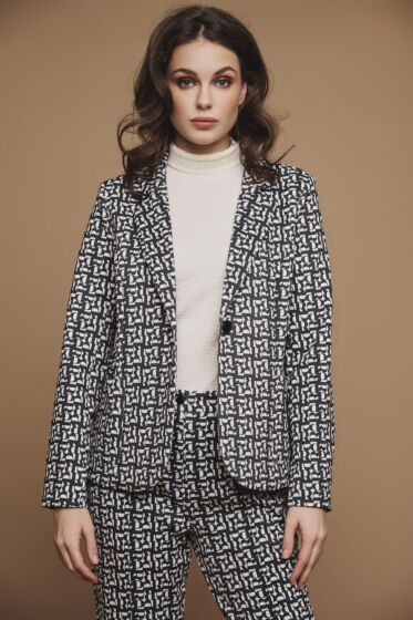 Rino & Pelle Single Breasted Blazer Scuba Tile