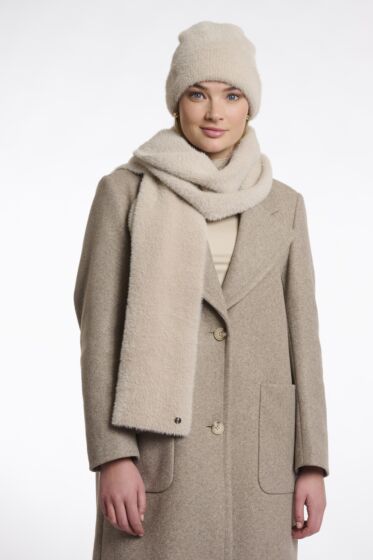 Rino & Pelle Leah Knitted Scarf Stone-one size