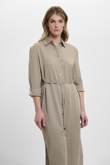 Rino & Pelle Nosa Button Down Dress Dusty Khaki