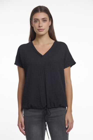 Rino & Pelle V-Neck Tshirt Black
