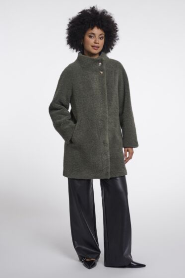 Rino & Pelle Zoe Coat High Collar Misty Basel 
