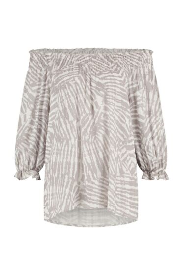 Studio Anneloes Alicia Voile Smoq Top Taupe.