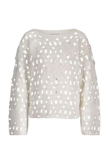 Studio Anneloes Amarey Flower Pullover Offwhite 