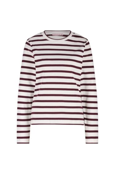 Studio Anneloes Annika Stripe LS Shirt Bordeaux 