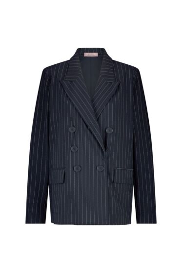 Studio Anneloes Avalon Pinstripe Blazer Dark Blue 