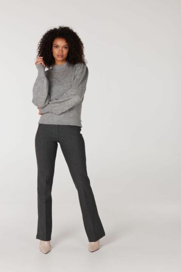 Jansen Amsterdam Beth Flaired Pinstripe Grey 