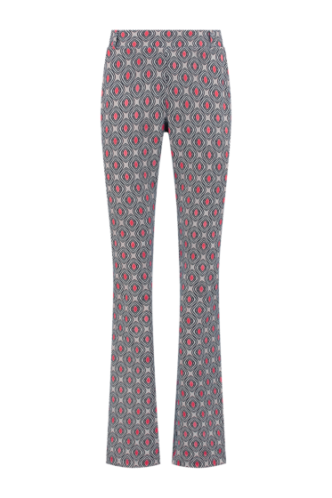 Helena Hart Broek Flair Print Disc Abrikoos 