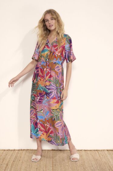 Tramontana Dress Electric Bloom Print Multi Colors