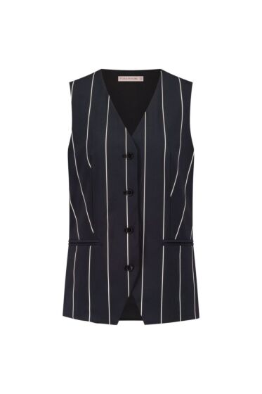 Studio Anneloes Esmee Stripe Gilet Black/Kit 