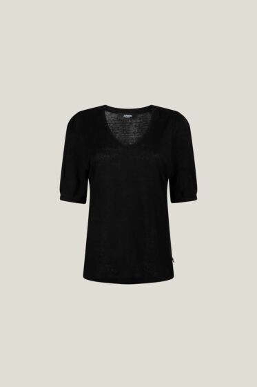 Jansen Amsterdam Foekje Linen T-shirt Black