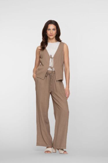 Geisha Pants Linnen Camel
