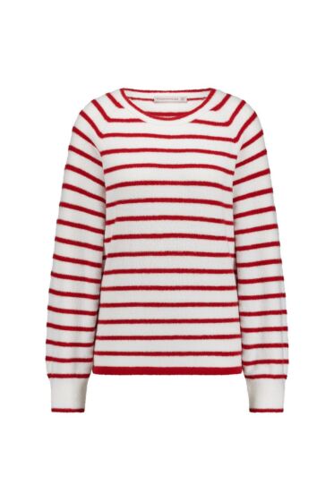 Studio Anneloes Josh Stripe Pullover Offwhite/Red