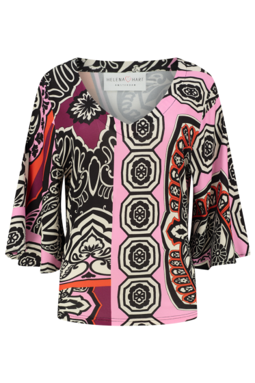 Helena Hart Top Kimo Print Patch Multicolor