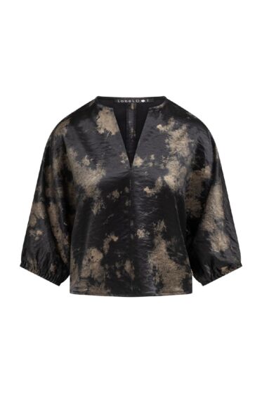 Label Dot Myra Blouse Goud/Zwart