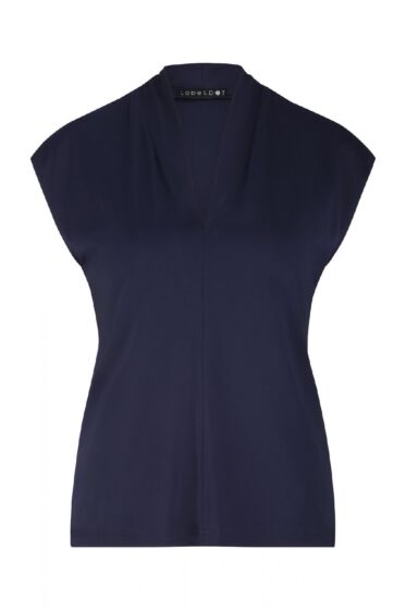 Label Dot Marieke Top Marine Blauw