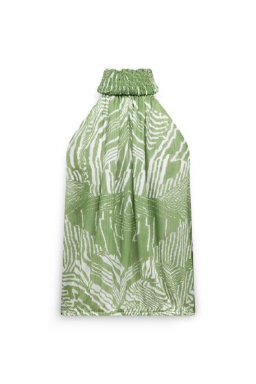 Label Dot Merel Top Groen/Wit