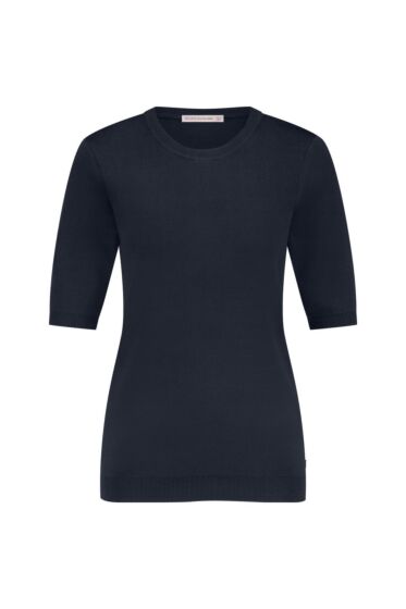 Studio Anneloes Lana Short Slv Pullover Dark Blue