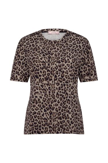 Studio Anneloes Leopard Travel Tee Latte/Black