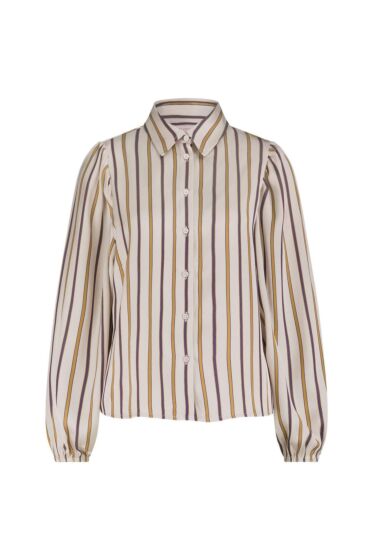 Studio Anneloes Lina Stripe Blouse Caramel/Inkblue