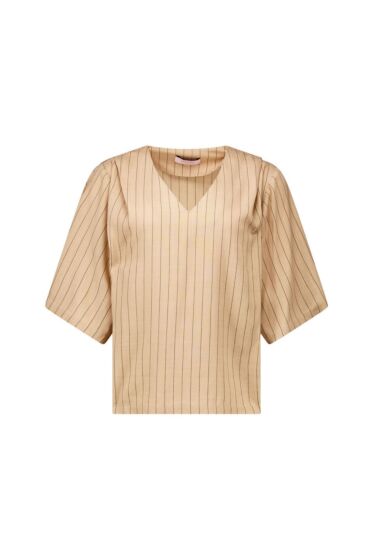 Studio Anneloes Maddi Jane Stripe Top Camel/Black