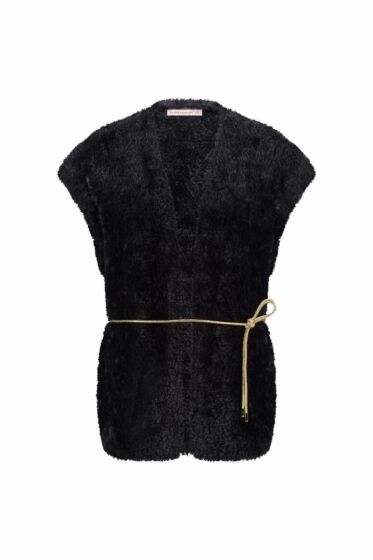 Studio Anneloes Marly Fluffy Waistcoat Dark Blue 