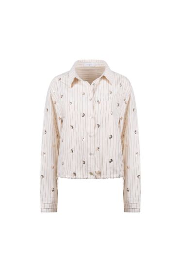 Nukus Aaliya Blouse Paillet Offwhite 
