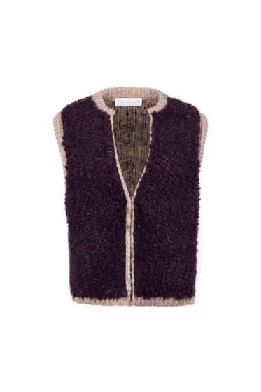 Nukus Lana Gilet Cherry/Taupe