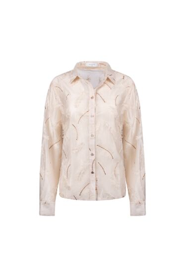 Nukus Aysha Blouse Feathers Sand