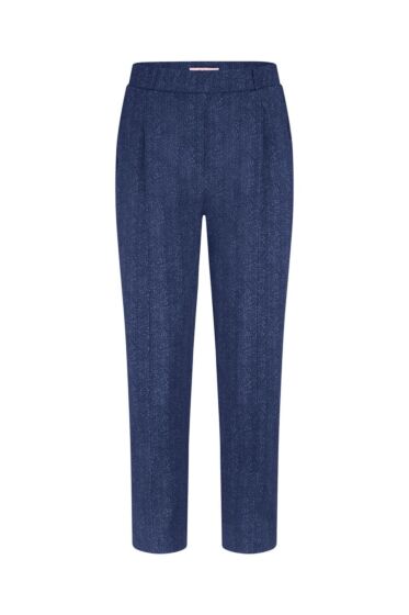 Studio Anneloes Otis Herringbone Trousers Ink Blue