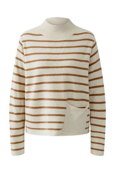 Oui Pullover Offwhite Camel