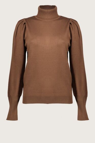 Geisha Pullover Basic Roll Neck Cognac