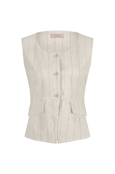 Studio Anneloes Rebekka Pinstripe Gilet Kit/Black