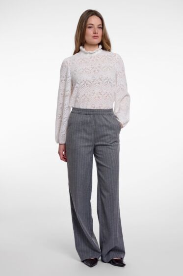 Rino & Pelle Joko Regular Wide Pants Mid Grey 