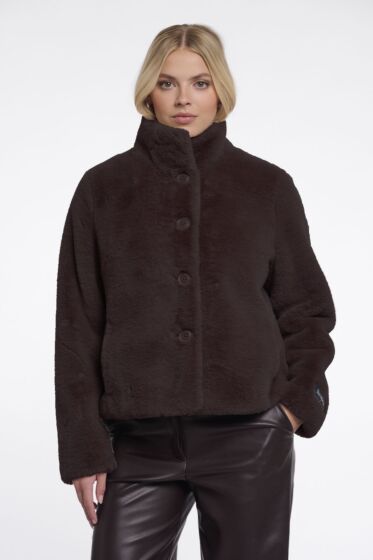 Rino & Pelle Vie Faux Fur Coffee Roast