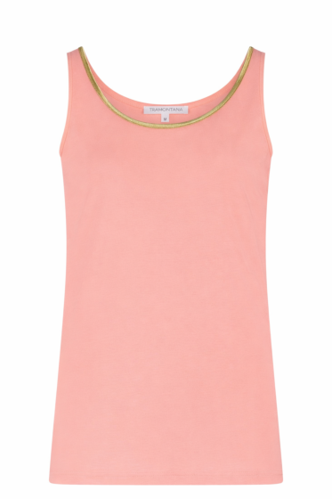 Tramontana Singlet Lurex Tape Peach Infusion
