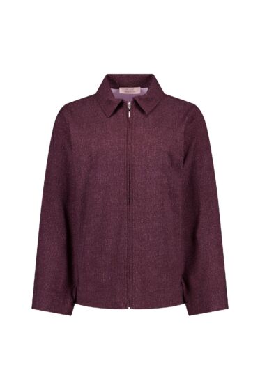 Studio Anneloes Jazy Herringbone Jacket Aubergine