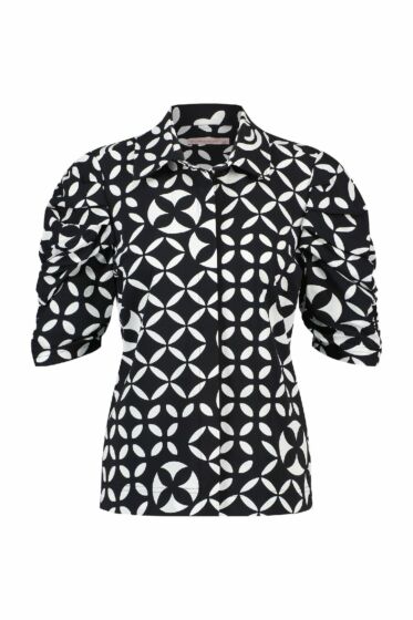 Studio Anneloes May Batique Blouse Black /OffWhite