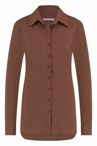 Studio Anneloes Poppy Rib Blouse Bronze
