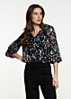 Tramontana Blouse Abstract Flower Prints Blacks 