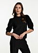 Tramontana Sweater Travel Pinstripe Black