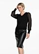 Tramontana Jumper V-Neck Fancy Sleeves Black