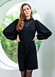 Tramontana Dress Jersey Puff Sleeves Black