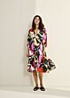 Summum Woman Dress Abstract Leaves Multicolor