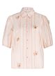 Tramontana Flower Applique Blouse Peach Infusion