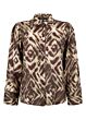 Tramontana Blouse Fading Diamonds Print Browns
