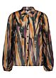 Tramontana Blouse Watercolor Chevron Print Pinks