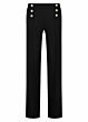 Tramontana Pants Wide Leg Sailor Details Black