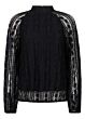 Tramontana Fancy Lace Crinkle Top Black 