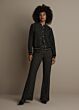 Summum Woman Flared Pants Mini Pattern Jacquard